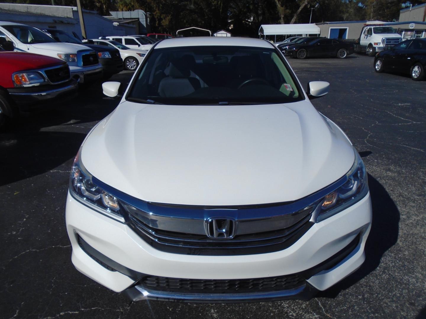 2017 WHITE Honda Accord LX Sedan CVT (1HGCR2F30HA) with an 2.4L L4 DOHC 16V engine, CVT transmission, located at 6112 N Florida Avenue, Tampa, FL, 33604, (888) 521-5131, 27.954929, -82.459534 - Photo#1